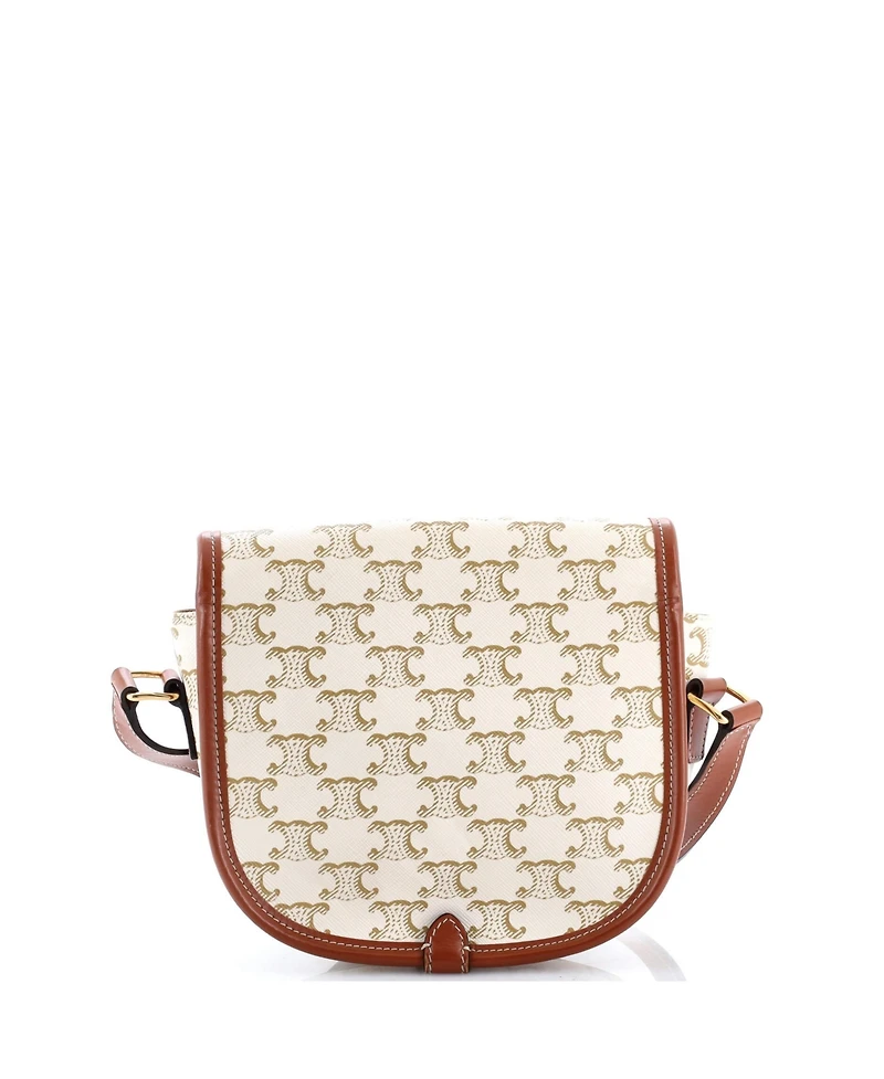 Pre-Owned Celine Medium Folco Bag Triomphe Coated Canvas