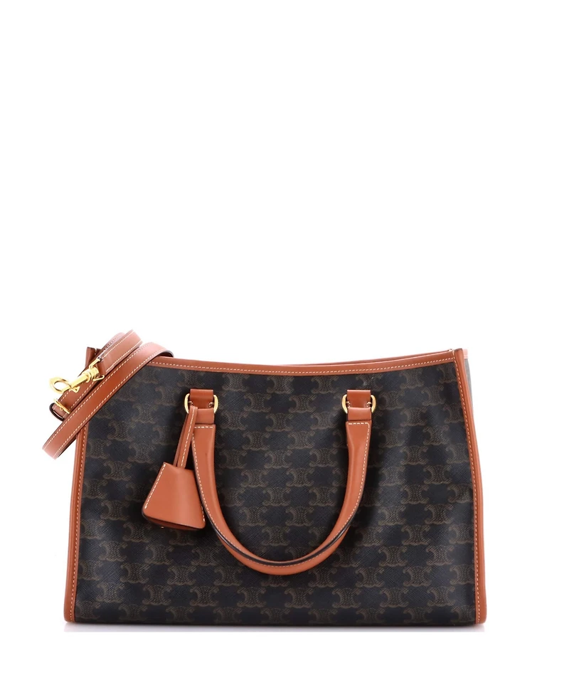 Pre-Owned Celine Mini Horizontal Cabas Tote Triomphe Coated Canvas