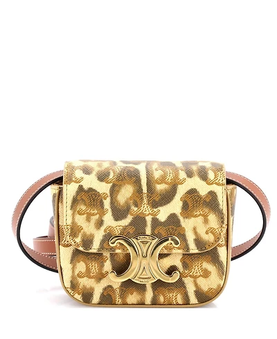 Pre-Owned Celine Mini Claude Shoulder Bag Printed Triomphe Coated Canvas