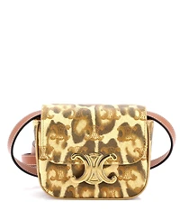 Pre-Owned Celine Mini Claude Shoulder Bag Printed Triomphe Coated Canvas