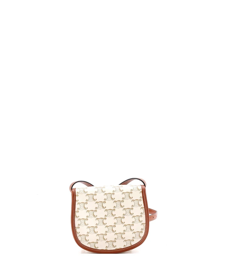 Pre-Owned Celine Mini Besace Flap Bag Triomphe Coated Canvas