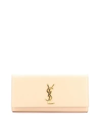Pre-Owned Saint Laurent Long Classic Monogram Clutch Leather