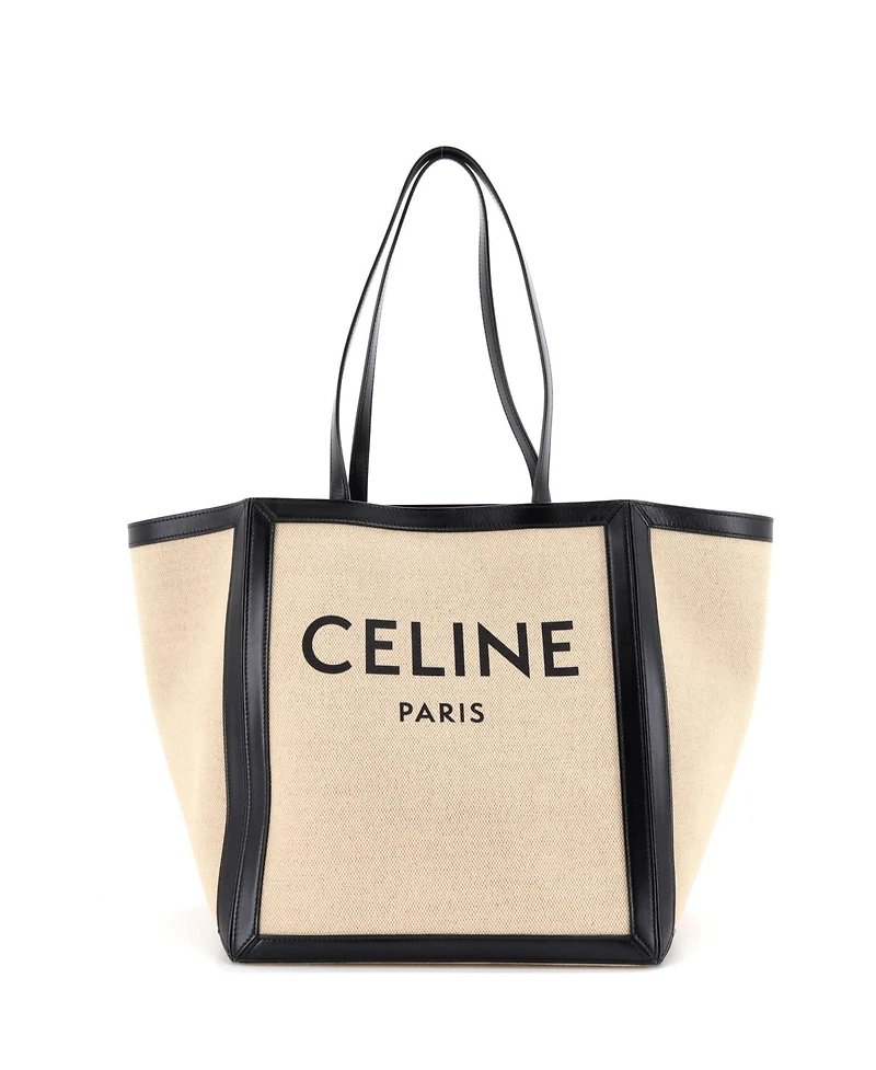 Pre-Owned Celine Large Vertical Square Cabas Tote Canvas with Leather