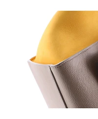 Pre-Owned Celine Small Trapeze Bag Leather with Patent