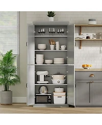 gaomon Pantry Cabinet, Freestanding Kitchen Storage Cabinet,70 Cupboard, Tall Cabinet with Doors and Adjustable Shelves