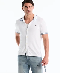 Original Penguin Men's Cotton Seed Stitch Polo Sweater