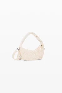 Desigual Women's Medium raffia bag flower