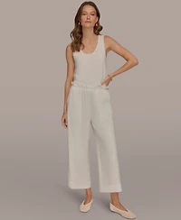 Donna Karan Weekend Women's High-Rise Relaxed Linen Pants