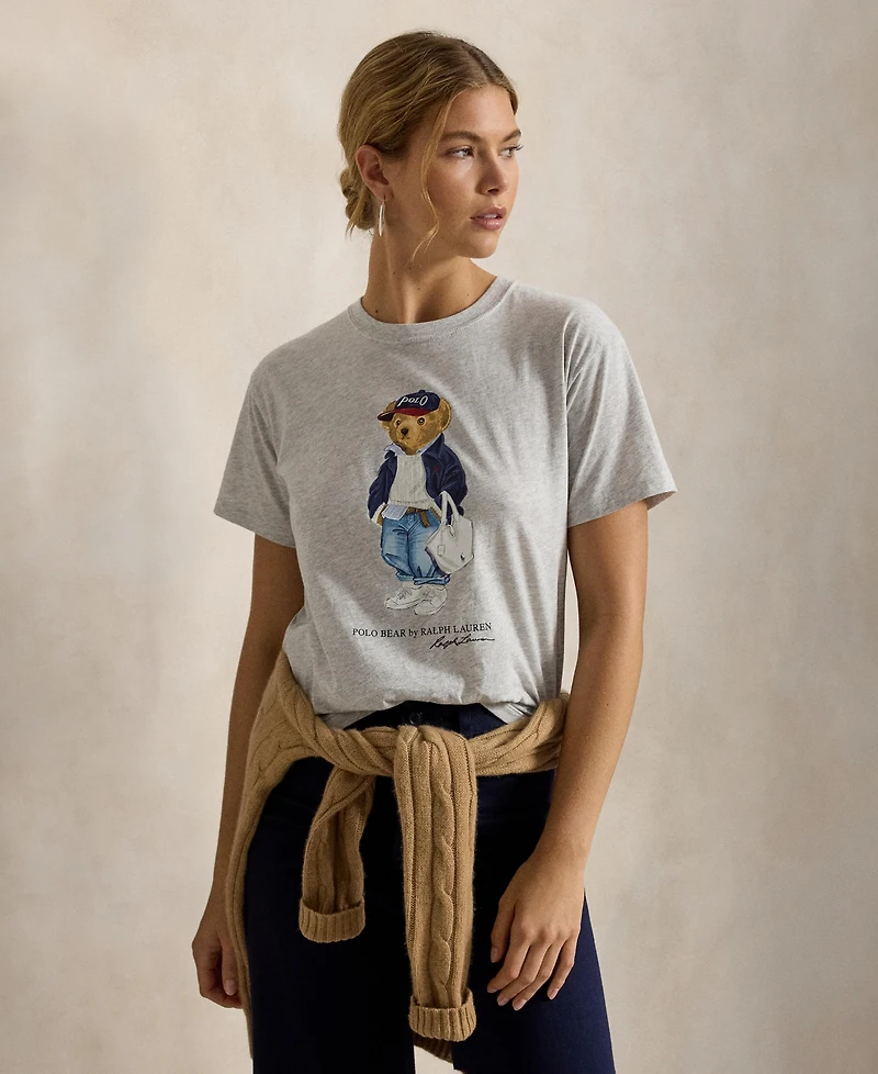 Polo Ralph Lauren Women's Bear Print Crew Neck T-Shirt