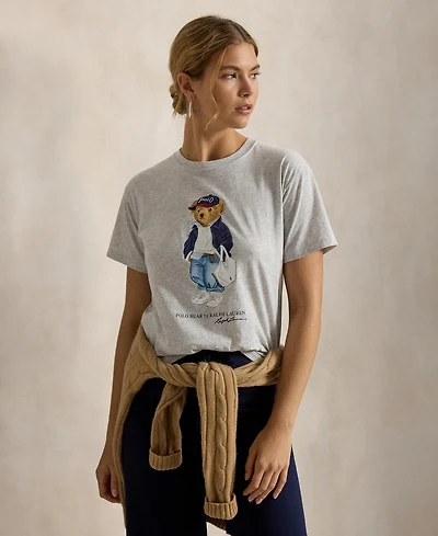 Polo Ralph Lauren Women's Bear Print Crew Neck T-Shirt