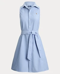Polo Ralph Lauren Women's Sleeveless Point Collar Shirt Dress
