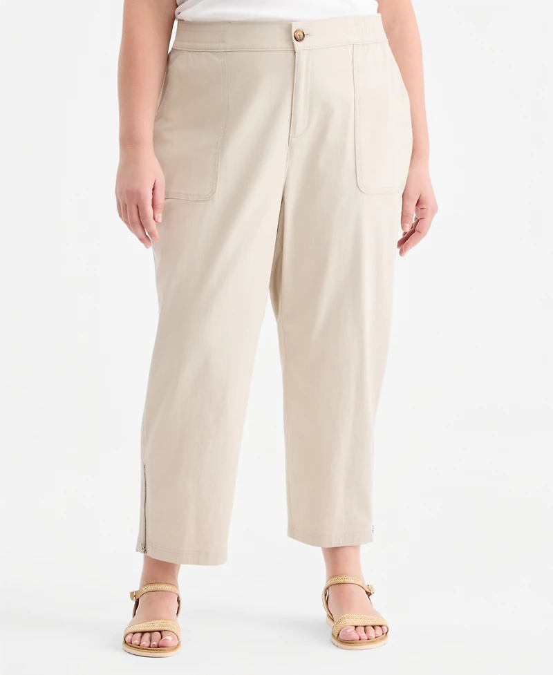 Style & Co Plus Cropped Taper Pants, Macy's Exclusive