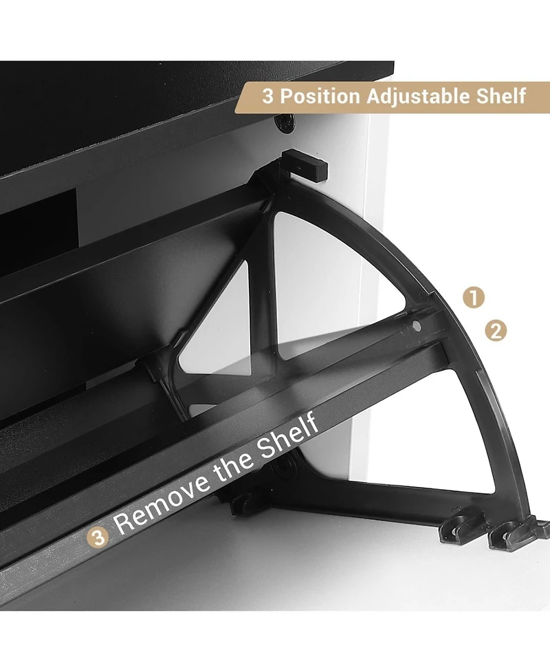 gaomon Shoe Cabinet with 3 Flip Drawers, Hidden Shoe Storage Cabinet for Entryway, Narrow Shoe Rack with Legs