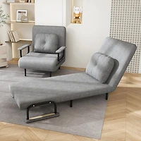 Boyel Living Single Person Folding 5 Position Convertible Sofa Bed Sleeper Chair