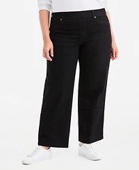 Style & Co Plus High-Rise Wide-Leg Pull-On Jeans, Macy's Exclusive