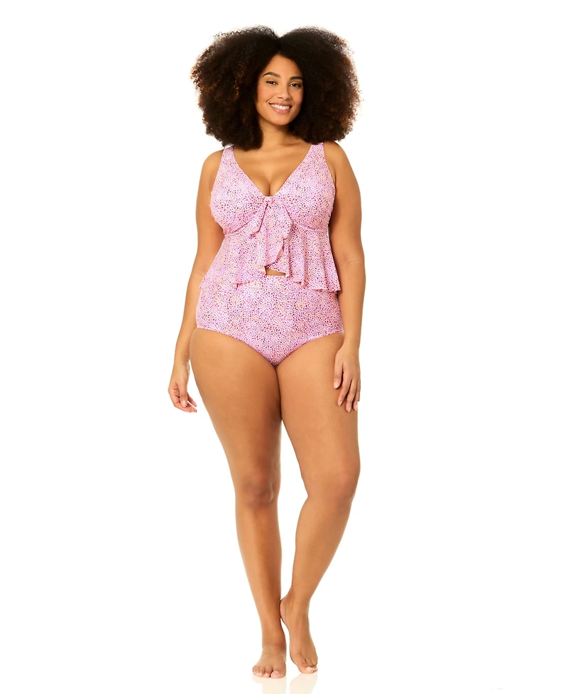 Raisins Curve Plus Underwire Topanga Printed Swim Tankini Top