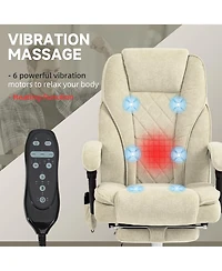 Boyel Living Massage Office Chair with Foot Rest Executive 6 Vibration Points and Adjustable Height