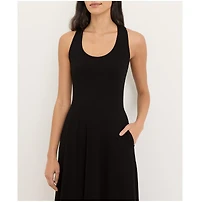 Pact Women's Fit & Flare Open Back Maxi Dress Made With Organic Cotton