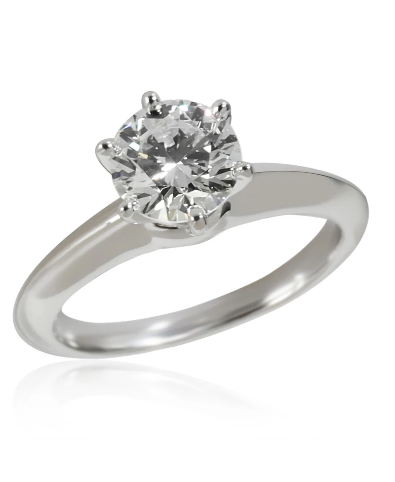 Pre-Owned Tiffany & Co Solitaire Engagement Ring in Platinum H VS2 1.02 Ctw
