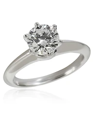 Pre-Owned Tiffany & Co Solitaire Engagement Ring in Platinum H VS2 1.02 Ctw