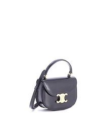 Pre-Owned Celine Mini Triomphe Besace Clea Top Handle Flap Bag Leather