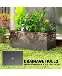 Outsunny Metal Planter Box with Trellis, 71" Tall Privacy Planter