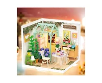 Robotime 3D Puzzles Super Creator Blooming Tea Garden Plastic Building Set Toys Playset Gifts for Teens Adults, Multicolored, 7.36"2.76"11.3