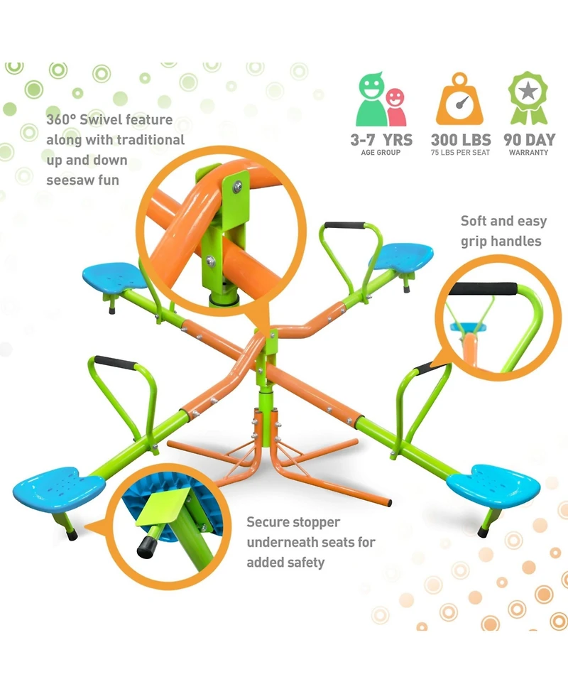 Mondawe Kids Seesaw Plastic Seat Playground Equipment