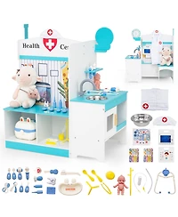 Mecale Kids Doctor Play Set with Adjustable Height Bar for Interactive Pretend Play