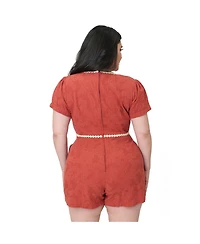 Unique Vintage Plus Daisy Romper