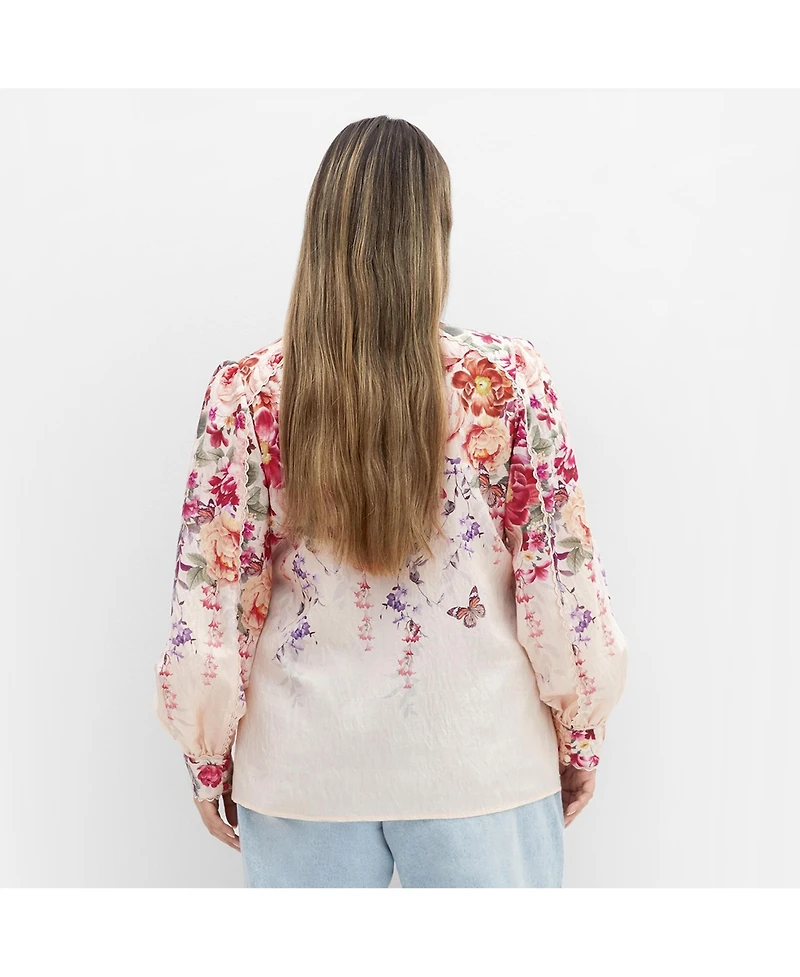 City Chic Women's Plus Gianna Floral Shirt