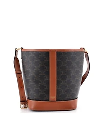 Pre-Owned Celine Small Bucket Bag Triomphe Coated Canvas