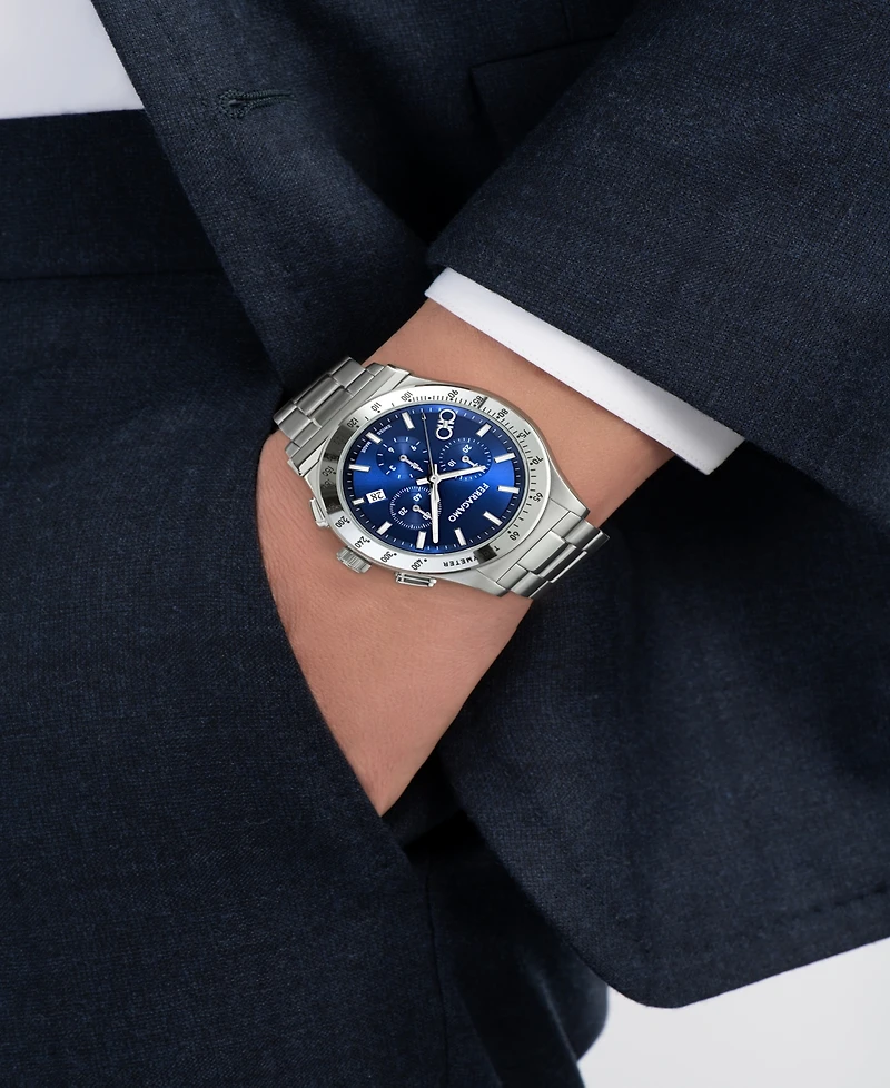 Ferragamo Men's Silver Stainless Steel Bracelet Watch, 42mm