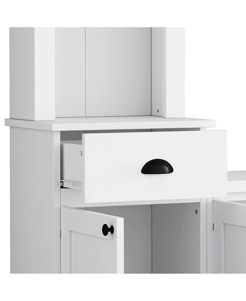 Streamdale Furniture Minimalist Entertainment Wall Unit Set with Bridge for TVs Up to 75