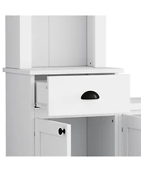 Streamdale Furniture Minimalist Entertainment Wall Unit Set with Bridge for TVs Up to 75