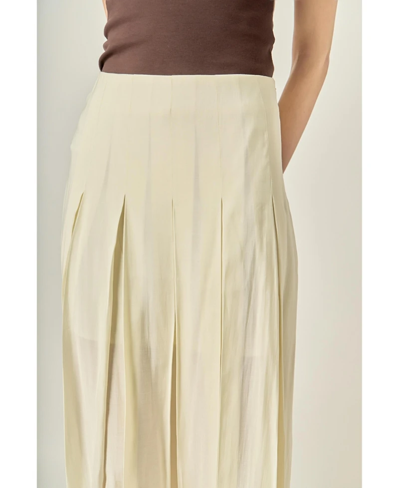 English Factory Women's Sheer Pleated Skirt