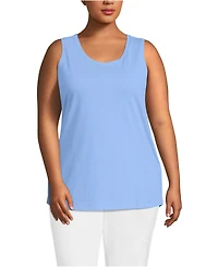Lands' End Women's Plus Supima Cotton Tunic Tank Top