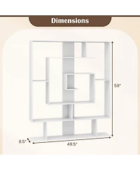 Slickblue 7-Tier Bookshelf Open Display Shelf Rack for Home