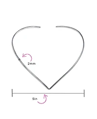Bling Jewelry Basic Simple Slider V Shape Collar Statement Necklace Silver Sterling Add Your Pendant 2MM