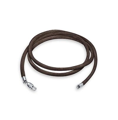 Bling Jewelry 1MM Satin Silk Cord Chain Necklace Sterling Silver Lobster Clasp Various Length