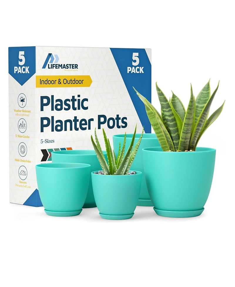 Lifemaster 5-Pack Planter Pots