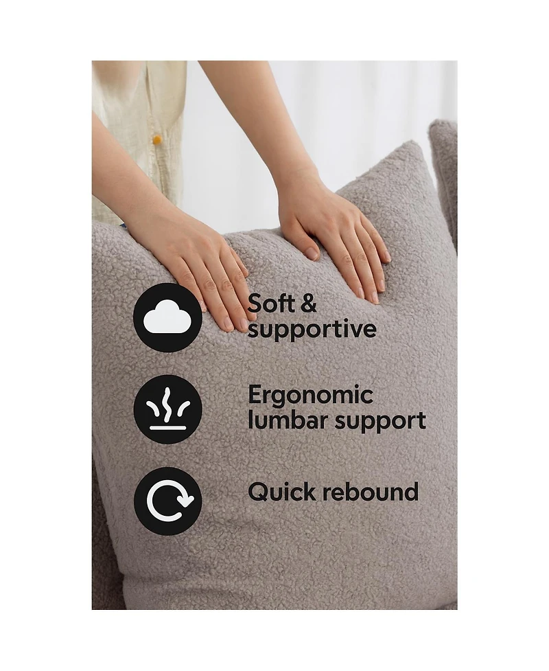 Streamdale Furniture Modern Gray Fabric Sofa with Plush Cushions and Pet-Friendly Design