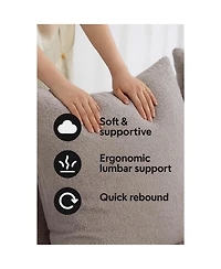 Streamdale Furniture Modern Gray Fabric Sofa with Plush Cushions and Pet-Friendly Design