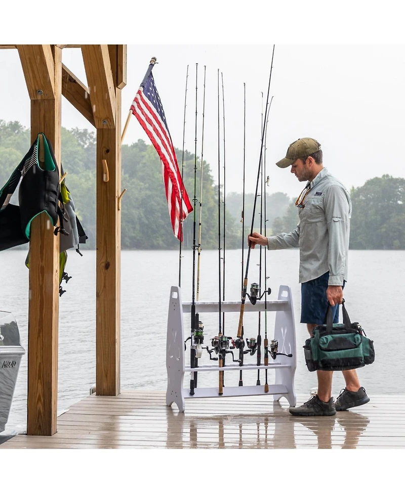 StoreYour Marlin Fishing Rod Storage Stand | Holds up to 24 Rods
