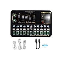 Artudatech Pro Sound Card Kit – Dual Mic Input, Otg & 30+ Sound Effects for Podcast & Live