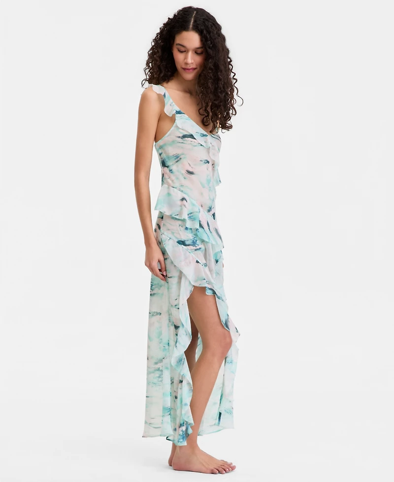 I.n.c International Concepts Women's Flutter Chiffon Nightgown, Macy's Exclusive
