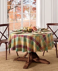 Elrene Autumn Acres Plaid Oval Tablecloth, 60" x 84"