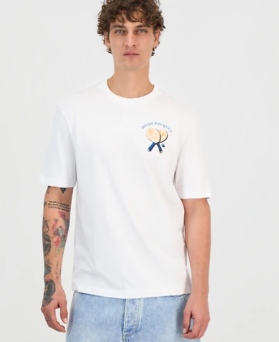 Hugo Boss Men's Nulaxo Cotton Graphic Regular-Fit T-Shirt