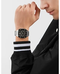 Philipp Plein Men's Plein Edge Silver Stainless Steel Bracelet Watch, 42mm