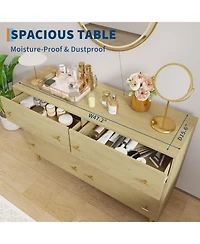 Gaomon Drawer Rustic Dresser, Vintage Design with Bar Handles